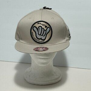 Aloha Headwear Hawaii Shaka Snapback Cap Hang Loose Logo Adult Tan Flat Bill